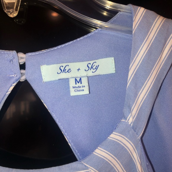 Blue and White Dress - Picture 3 of 3